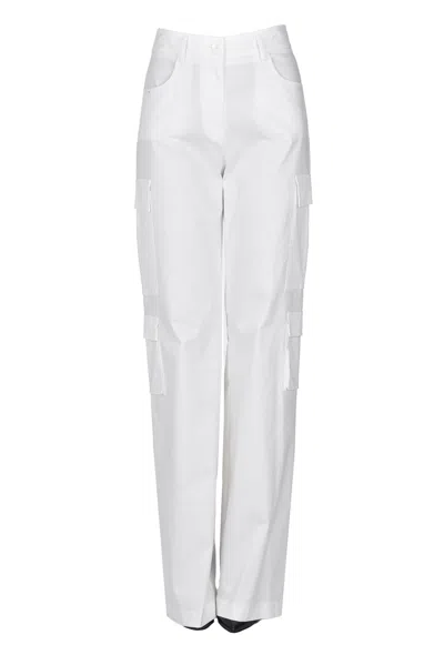 Olla Parèg Cargo Style Trousers In White