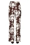 Olla Parèg Flower Print Trousers In Brown