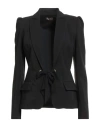 Olla Parèg Olla Parég Woman Blazer Black Size 2 Polyester, Elastane