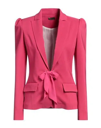 Olla Parèg Olla Parég Woman Blazer Fuchsia Size 4 Polyester, Elastane In Pink