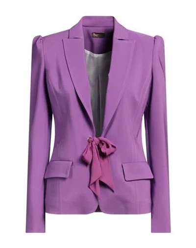 Olla Parèg Olla Parég Woman Blazer Purple Size 8 Polyester, Elastane