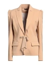 Olla Parèg Olla Parég Woman Blazer Sand Size 4 Polyester, Elastane In Beige