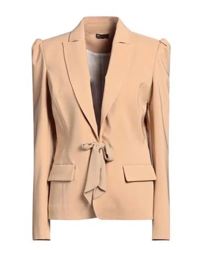 Olla Parèg Olla Parég Woman Blazer Sand Size 8 Polyester, Elastane In Neutral