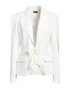 Olla Parèg Olla Parég Woman Blazer White Size 4 Polyester, Elastane