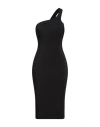 Olla Parèg Olla Parég Woman Midi Dress Black Size 8 Polyester, Elastane In Black