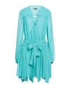 Olla Parèg Olla Parég Woman Mini Dress Turquoise Size 2 Polyester In Blue