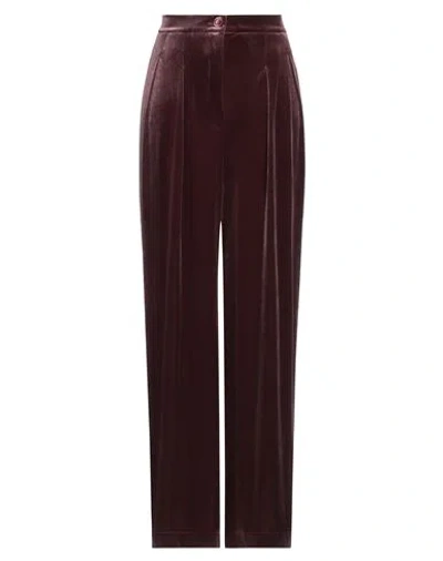Olla Parèg Olla Parég Woman Pants Cocoa Size 8 Polyester, Elastane In Brown