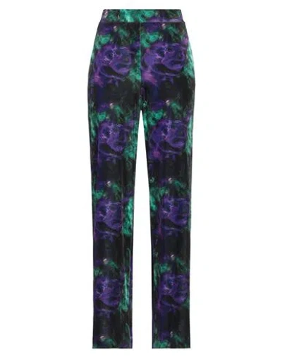 Olla Parèg Olla Parég Woman Pants Dark Purple Size 4 Polyester, Elastane