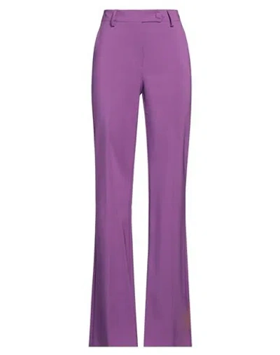 Olla Parèg Olla Parég Woman Pants Mauve Size 6 Polyester, Elastane In Purple