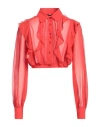 Olla Parèg Olla Parég Woman Shirt Red Size 4 Polyester, Viscose