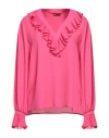 Olla Parèg Olla Parég Woman Top Fuchsia Size 2 Polyester, Elastane In Pink