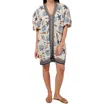 Ollari Calypso Kaftan Mini Dress In Under The Sea In Multi