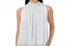 Ollari Hailey Sleeveless Blouse In White In White