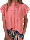 Ollari Millie Chic Blouse In Pink In Pink