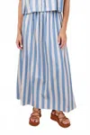 Ollari Naomi Maxi Skirt In Nautical Stripe In Blue