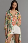 Ollari Striped Cotton Kaftan