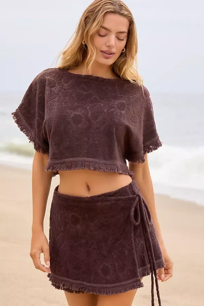 Ollari Terry Textured Poncho