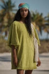 Ollari Textured Terry Tunic In Green
