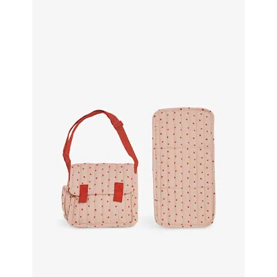 Olli Ella Babies' Carrie Polka-dot Convertible Cotton Doll Changing Set 20.5cm