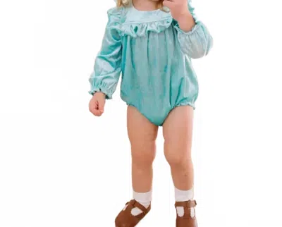 Ollie Jay Kids' Hayley Romper In Crushed Mint In Blue