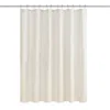 Olliix Alder Textured Shower Curtain In Ivory Stripe