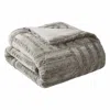 Olliix Ultra Plush Down Throw Blanket In Grey