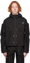 Olly Shinder Black Crocodile Shell Jacket In Black