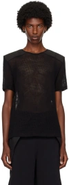 Olly Shinder Black Net T-shirt In Black