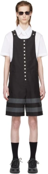 OLLY SHINDER BLACK REFLECTIVE OVERALLS