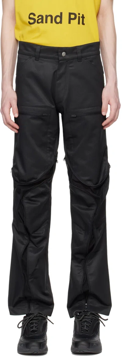 Olly Shinder Black Tri-zip Cargo Trousers