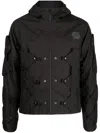 Olly Shinder Black Crocodile Shell Jacket In Black