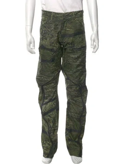 Pre-owned Olly Shinder Printed Cargo Pants In Green