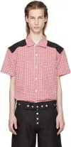 Olly Shinder Gingham Check-print Shirt In Red Gingham/black