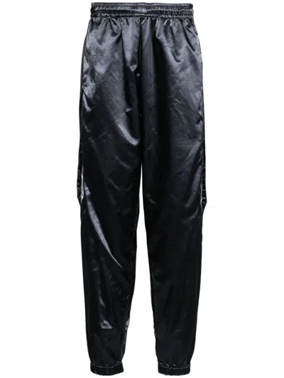 Olly Shinder Wet Look Split Pants In Black