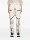 Olly Shinder White Tri Zip Cargo Pants In White