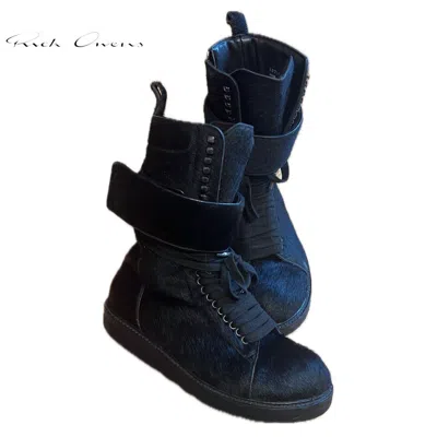 Pre-owned Olmar Mirta X Rick Owens Fw13 Runway Rick Owens Plinth Ponyhair Megatooth Boots