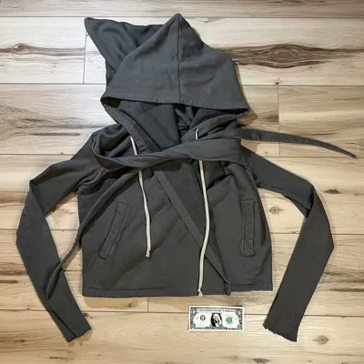 Pre-owned Olmar Mirta X Rick Owens Olmar & Mirta Black Wash Mountain Wizard Hoodie In Grey