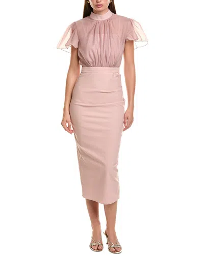 Oloey 2pc Top & Skirt Set In Pink