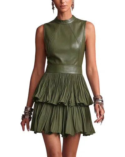 Oloey A-line Dress In Green