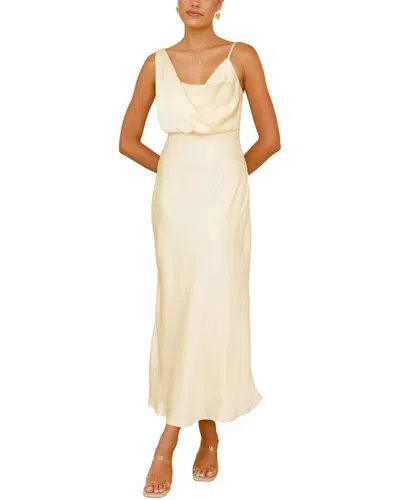 Oloey Delli.s One-shoulder Maxi Dress In Yellow