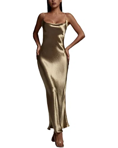 Oloey Embellished Maxi Dress In Brown