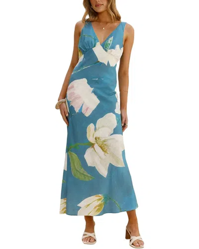 Oloey Maxi Dress In Blue