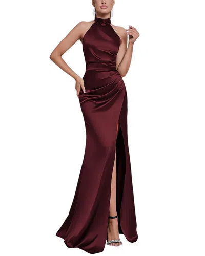 Oloey Maxi Dress In Burgundy
