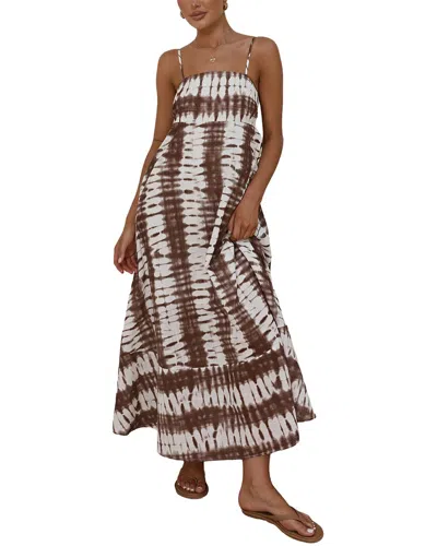 Oloey Maxi Dress In Brown