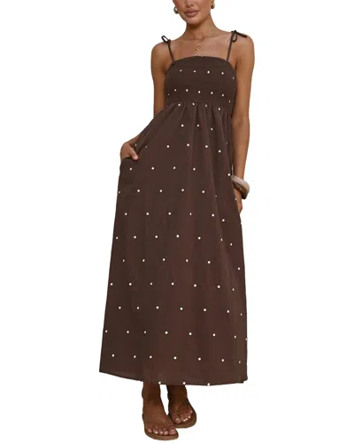 Oloey Maxi Dress In Brown
