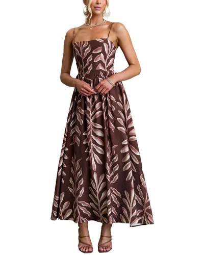 Oloey Maxi Dress In Brown