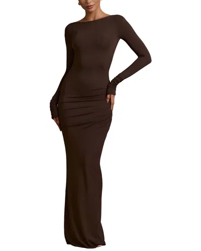 Oloey Maxi Dress In Brown