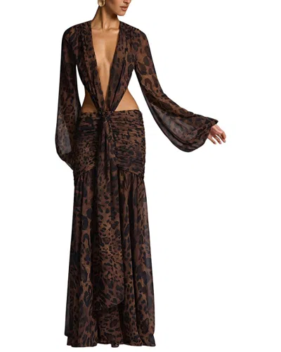 Oloey Maxi Dress In Brown
