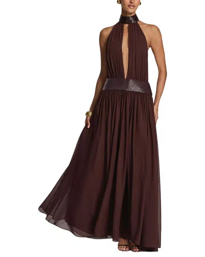 Oloey Maxi Dress In Brown