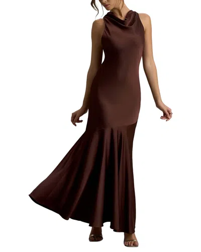 Oloey Maxi Dress In Brown